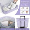 Gym Bag for Women, Travel Duffel Bag with USB Charging Port, Weekender Overnight Bag with Wet Pocket and Shoes Compartment for