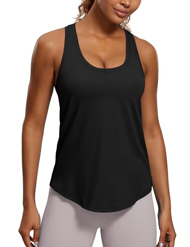 41Cdk8QkH-L.jpg Womens Pima Cotton Racerback Workout Tank Tops Scoop Neck Athletic Loose Sleeveless Shirts