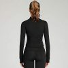 Womens Lightweight Full Zip Running Track Jacket Workout Slim Fit Yoga Sportwear with Thumb Holes