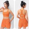 2 Packs Breathable Workout Shorts Pants Sports Bra Set for Women,Women's Gym Short Trousers Outfits Set.