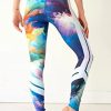 Colorado Threads Watercolor Yoga Pant-Multi Printed-XS Womens Active Workout Yoga Leggings Multi Printed Watercolor XL