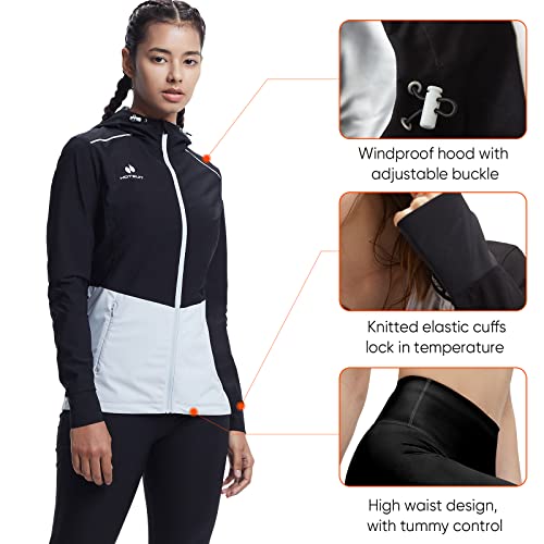HOTSUIT Slim Sauna Suit for Women Weight Loss, Non Rip Sauna Jacket Sauna Leggings for Workout, Black