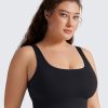 Butterluxe Womens U Back Sports Bra - Scoop Neck Padded Low Impact Yoga Clothes Workout Crop Top with Built in Pads
