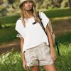 Women Short Sleeve Workout Shirts Open Back Tops Casual Yoga Y2k Athletic Gym Slouchy Crop Running Tees