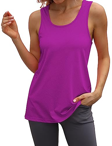 Womens Workout Athletic Tank Tops Loose Gym Yoga Racerback Sleeveless Running Sports Shirts Tops