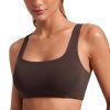Butterlift Double Lined Square Neck Sports Bras for Women - Wireless V-Shaped Racerback Workout Yoga Top Non Padded