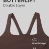 Butterlift Double Lined Square Neck Sports Bras for Women - Wireless V-Shaped Racerback Workout Yoga Top Non Padded