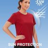 6 Pack Workout Tops for Women Short Sleeve UPF Sun Protection Athletic T Shirts Quick Dry Tennis Yoga Running Crew Neck Tee