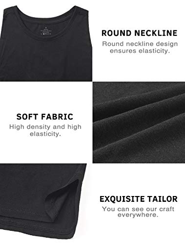 Workout Tank Tops for Women Lightweight Running Tanks Basic Gym Tops Sleeveless Athletic Yoga Shirts-4 Pack