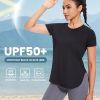 4-Pack Workout Tops for Women UPF 50+ Yoga Shirts Short Sleeve Athletic T-Shirts Quick Dry Running Gym Tee
