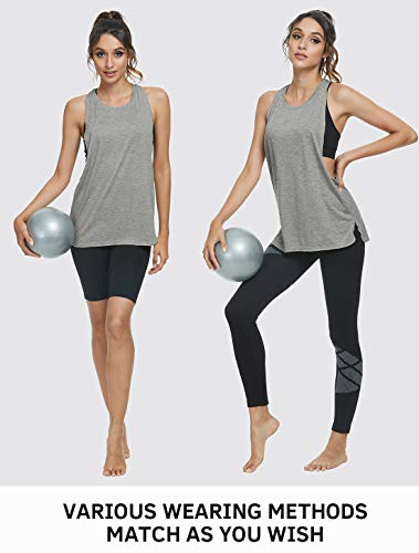 Workout Tank Tops for Women Lightweight Running Tanks Basic Gym Tops Sleeveless Athletic Yoga Shirts-4 Pack
