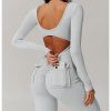 41gD5ldApxL.jpg Sports Jumpsuit Women Gym Set Training Yoga Suit Sportswear Back Jumpsuit Fitness Rompers Stretch Workout Bodysuits