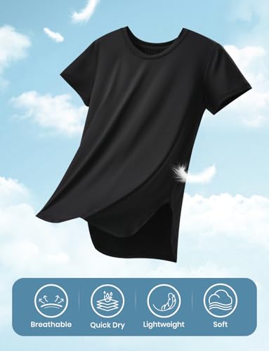 4-Pack Workout Tops for Women UPF 50+ Yoga Shirts Short Sleeve Athletic T-Shirts Quick Dry Running Gym Tee