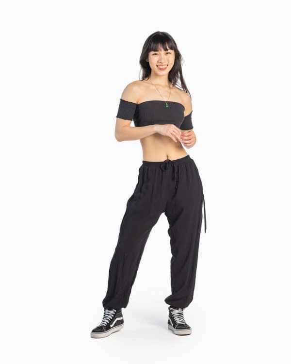 Miami Jogger Harem Pants – Unisex Cotton Joggers with Pockets – Tapered, Casual for Yoga, Gym & Lounge Wear
