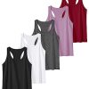 5 Pack Workout Tank Tops for Women, Athletic Racerback Sports Tank Top, Loose Sleeveless Dry Fit Shirts SetA XL