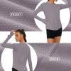41nlmTs6BiL.jpg Women's Long Sleeve Running Shirts Workout Tops UPF 50+ Sun Shirt Quick Dry Athletic T-Shirts with Watching Window