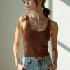 4 Pieces Women's Scoop Neck Tank Tops Cotton Sleeveless Workout Shirts Sports Yoga Crop Top for Women