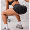 Women's Leopard Workout Set 2 Piece Twist Front Cross Back Sports Bra Biker Shorts Set