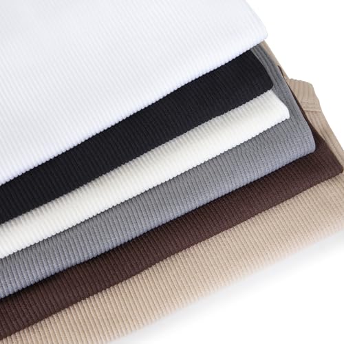 41uL6kVvwVL.jpg 3 Pack Stretch Workout Tee Shirts for Women, Ribbed Crewneck Womens Short Sleeve Yoga Tees (Available in Plus)