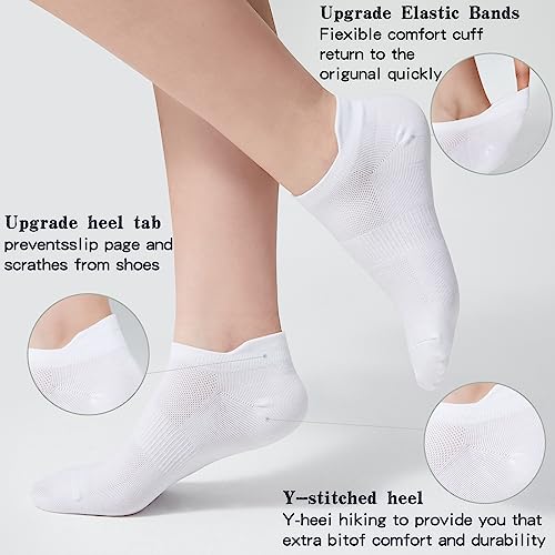 Ankle Socks Women's and Mens - 6/10 Pairs Low Cut Tab & No Show Athletics Running Socks