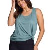 Active Women's Plus Size Sleeveless Relaxed Fashion Workout Yoga Tank Top