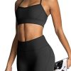 Women's Workout Sets 2 Piece Yoga Outfit High Waisted Biker Shorts Leggings Sports Bra Gym Fitness Clothes Tracksuit