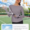 514jZZ7YEOL.jpg Women's Long Sleeve Running Shirts Workout Tops UPF 50+ Sun Shirt Quick Dry Athletic T-Shirts with Watching Window