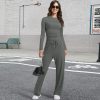 2 Piece Lounge Sets for Women Fall Outfits Long Sleeve Wide Leg Tracksuits Womens Two Pcs Casual Matching Loungewear Set
