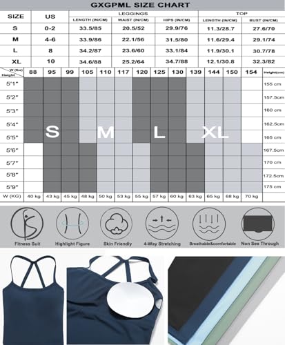 Women 2 Piece Workout Sets (2025 NEW) Yoga Outfit Open Back Tank Top High Waisted Leggings Gym Sets Tracksuits