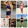 2 Piece Workout Sets for Women Seamless Ribbed Padded Sport Bra High Waisted Yoga Shorts Matching Gym Outfits